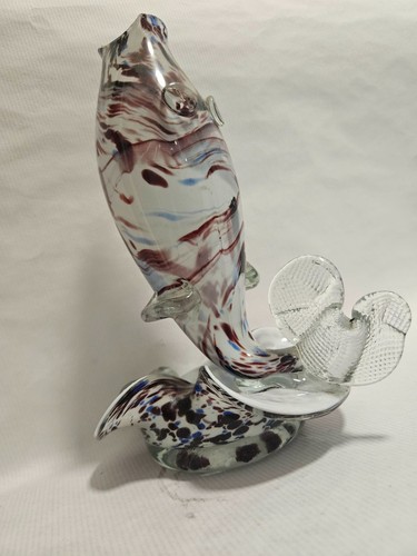 Vintage art glass dolphin - vintage,