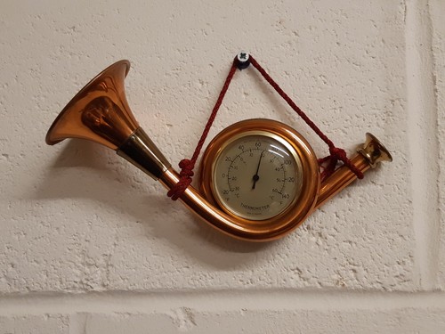 Vintage copper hunting horn - vintage,