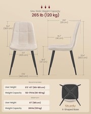 Chenille Dining Chairs Set of