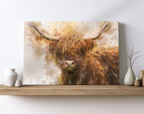 Highland cow canvas wall art - highland,