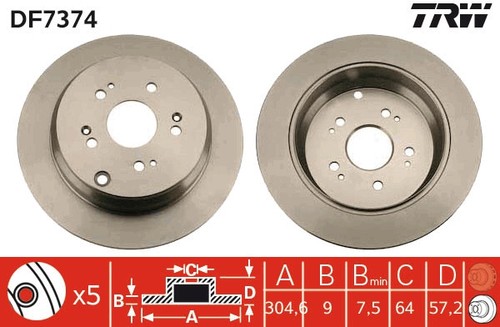 Trw df7374 brake - df7374,