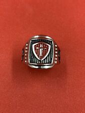 Templar Cross Silver Ring Stainless Steel Masonic Ring Knight Templar Ring