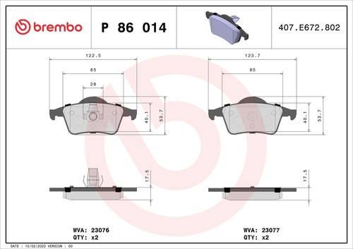 Brake pad set disc - disc,