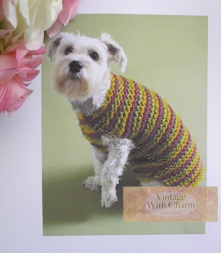 Dog coat knitting pattern - coat,