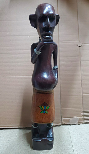 Hand carved wooden african - carved,