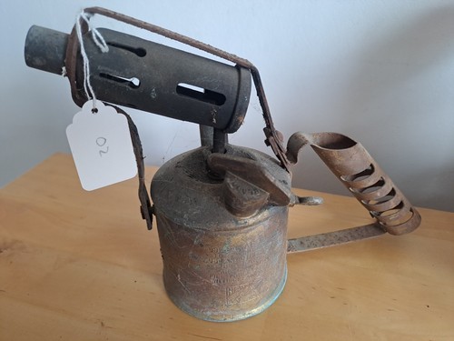 Vintage brass blow - blow, lamp