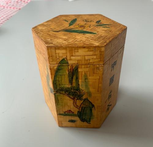 Chinese tea caddy bamboo - caddy,