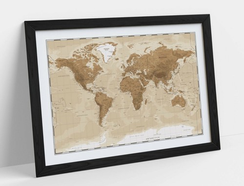 Vintage world map art - world, -art