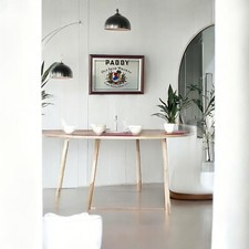 Paddy Irish Whiskey Style Wooden Framed Small Mirror | Pub Mirror 33x23 cm