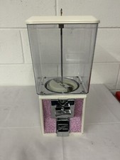 NORTHWESTERN SUPER 60 VENDING SWEET GUMBALL MACHINE LIGHT IVORY/PINK GLITTER