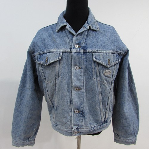 Vtg 80s schott quilted denim - ,