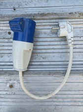 EUROPEAN 16A Mains Hook Up Adaptor Lead Plug Coupler Caravan Camping Site