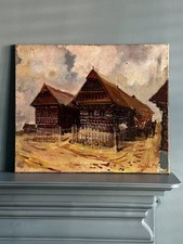 Vintage Oil Painting Swiss