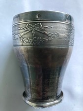 Solid Silver Goblet Floral Bow Design Antique 2062