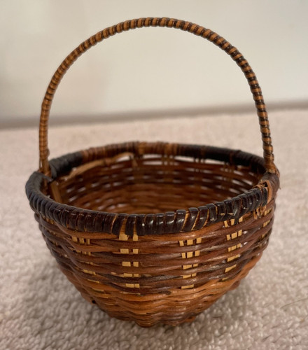 Small brown wicker rattan - brown,