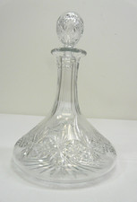 Thomas Webb Cut Glass Crystal Ship's Decanter. Regency Pattern. Thames Hospice