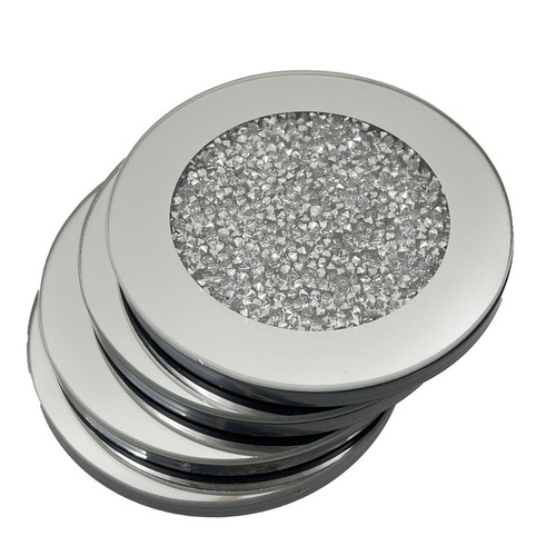 Reflective silver round - silver,