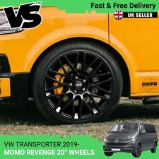 FITS VW T6.1 TRANSPORTER MOMO REVENGE GLOSS BLACK 20" LOAD RATED ALLOY WHEELS