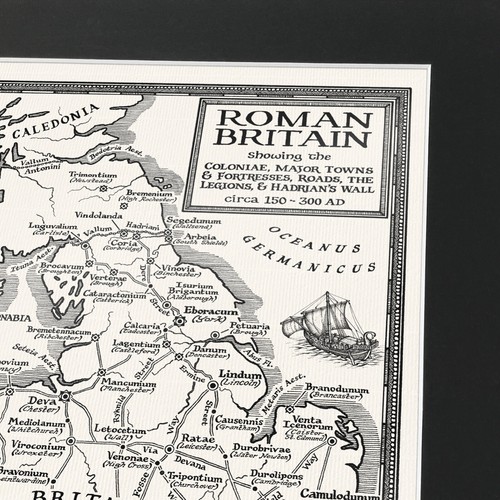 Map roman britain with - of,