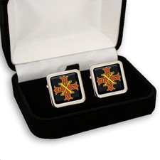 RED CROSS OF CONSTANTINE MASONIC MEN’S CUFFLINKS BIRTHDAY GIFT ENGRAVED BOX