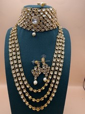 Indian Gold Kundan 5PC Choker