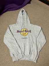 Hard Rock Cafe Tenerife Womens Size Small Grey Hoodie Graphic Print Pullover