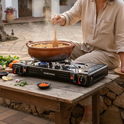 Portable camping gas cooker - camping,