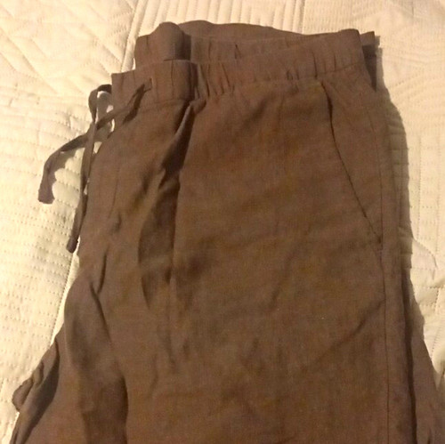 Men brown linen regular - h&m,