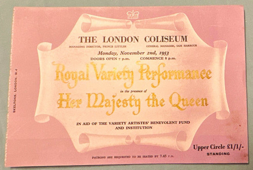 1953 royal variety - variety, performance
