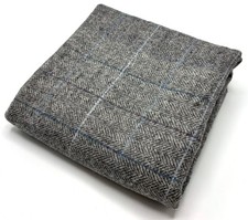 Grey Green Wool Fabric Remnant