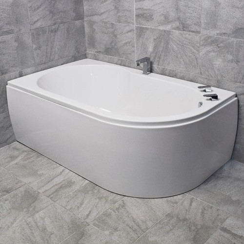 Offset corner bath - corner, acrylic