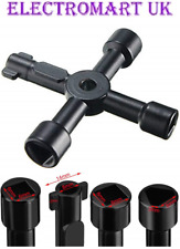 4 WAY UTILITY UTILITIES KEY FOR OPENING WATER ELECTRIC GAS METER METERS CABINET 