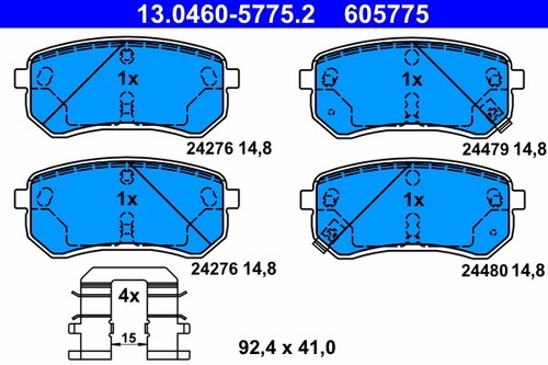 Ate 0460 5775 brake pad - brake,
