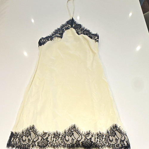 Ivory satin lace - ivory, chemise