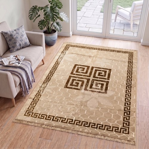 Greek key area - rug, non-slip
