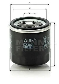 Oil filter fits mazda - filter, 121