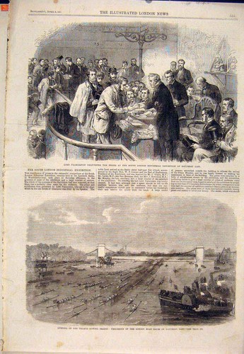 Original old antique print - old,