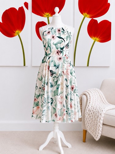 Monsoon floral fit flare - monsoon,