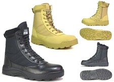 Mens Military Boots Boys Lace