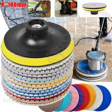 13/18pcs Diamond Polishing Pads Wet Dry 4 Inch Set Kit For Concrete Marble Tile