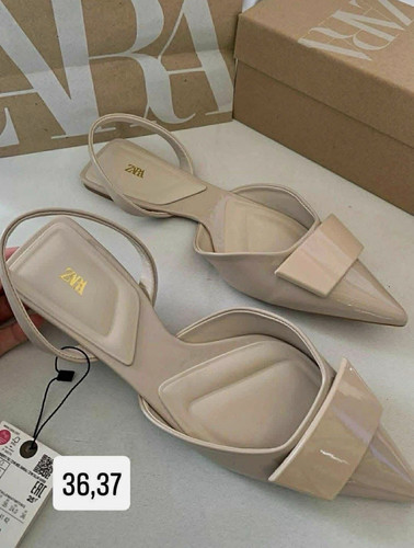 Zara women beige patent - beige,