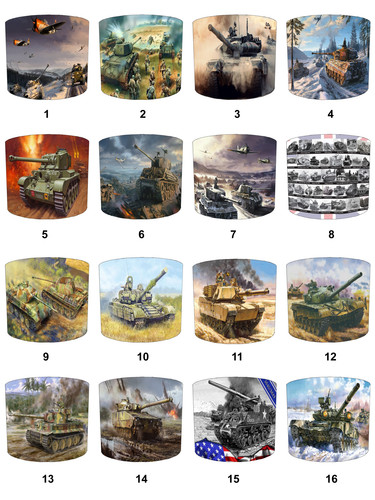 Military army tanks lampshades - army,