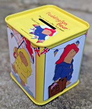 Vintage 2005 Paddington Bear Money Box Gummy Bear Container Tin Collectable