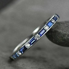 Baguette Blue Sapphire Diamond