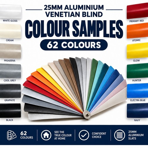 25mm aluminium venetian blind - aluminium,