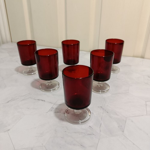 Vintage luminarc france ruby - vintage,