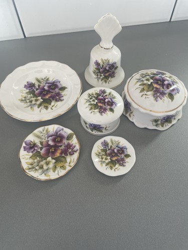 Vintage bone china pansy - bone,
