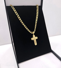 9ct gold crucifix cross - xp,