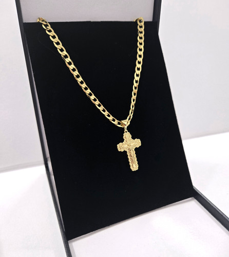 9ct gold crucifix - xp,