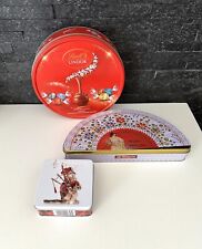3 X Various Sizes Empty Chocolate Tin Boxes